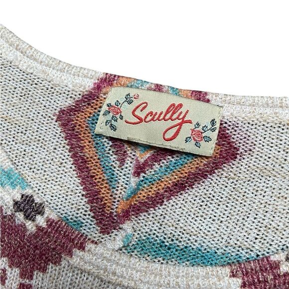 SCULLY Aztec Patterned Knit Sweater Size Small - Picture 6 of 7